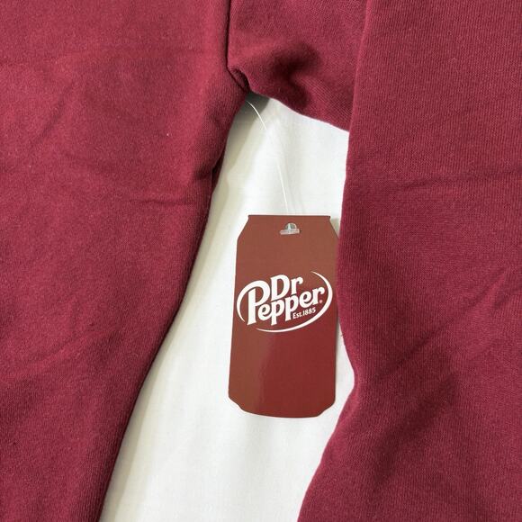 Dr Pepper Women’s Sweatshirt Burgundy Crewneck Pullover Size XL Graphic NWT - Picture 4 of 8